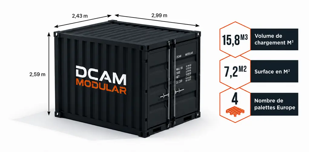 dimensions container 10 pieds high cube