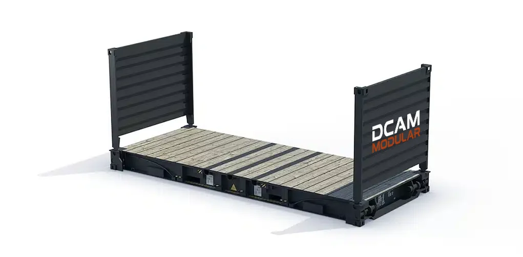 Conteneur maritime 20 pieds flat rack