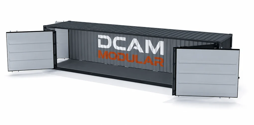 Conteneur maritime 40 pieds High Cube open side.