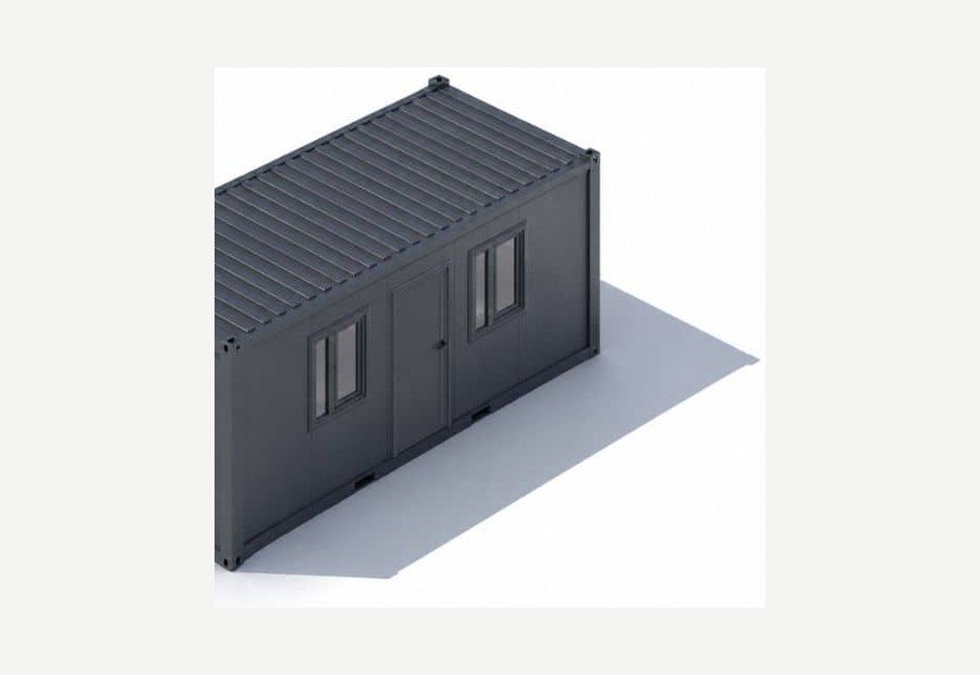 Bâtiment préfabriqué aménagé en bureau modulaire