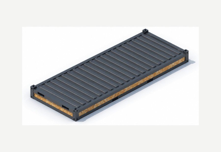 Conteneur flat pack pliable pour bâtiment préfabriqué modulaire