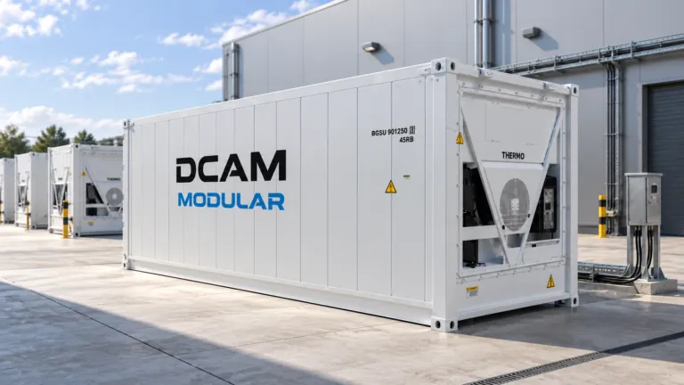 Conteneur frigorifique DCAM Modular sur quai de chargement