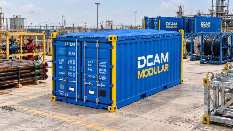 Conteneur offshore DCAM Modular certifié DNV sur site pétrolier