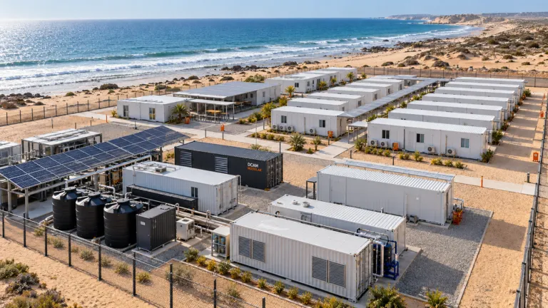 Camp modulaire clé en main DCAM Modular avec panneaux solaires