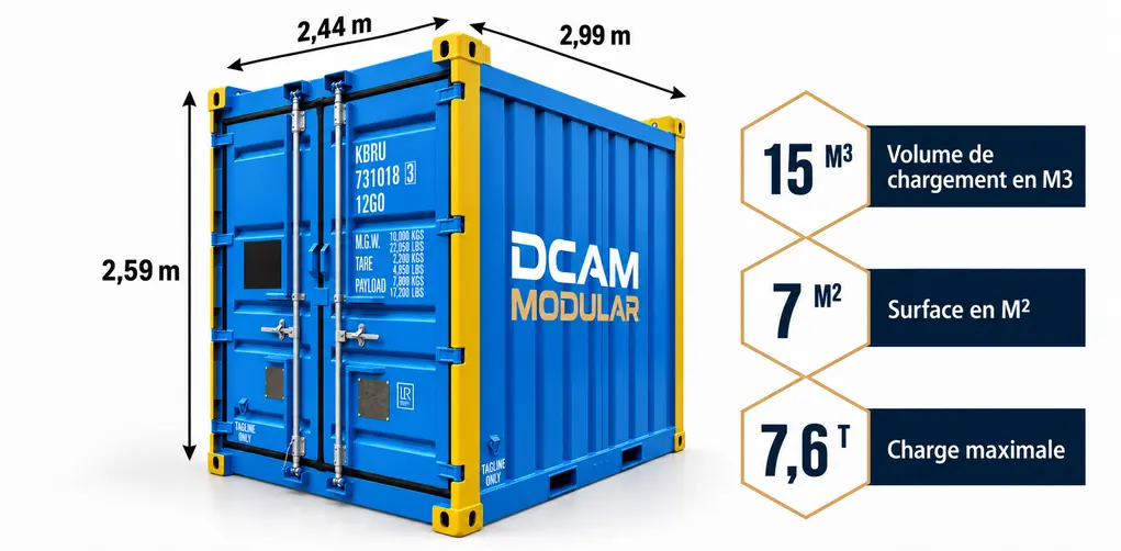 Dimensions du Conteneur maritime offshore 10 pieds DNV