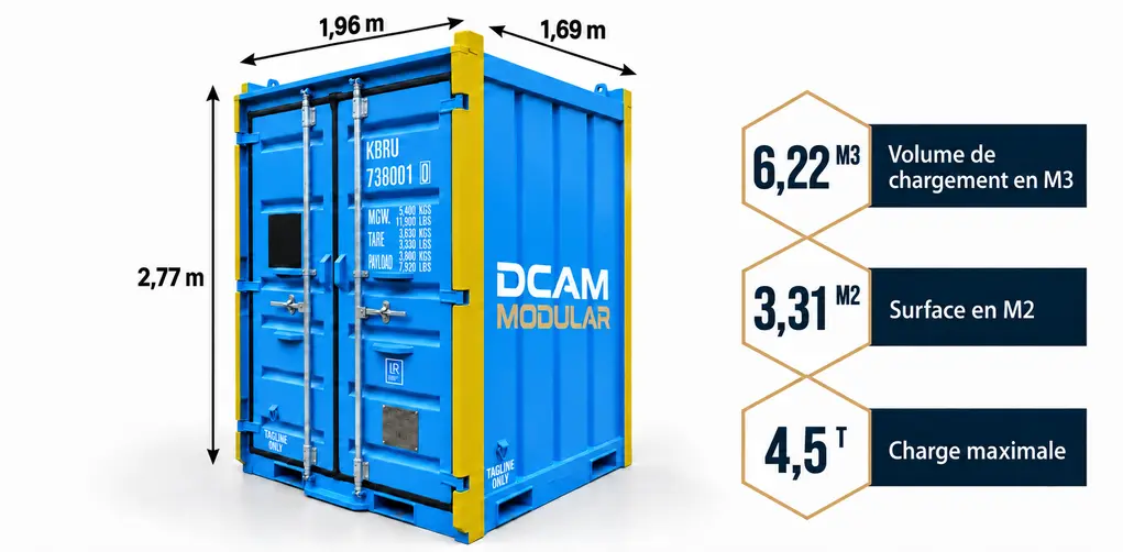 Dimensions du conteneur maritime offshore 5 pieds DNV