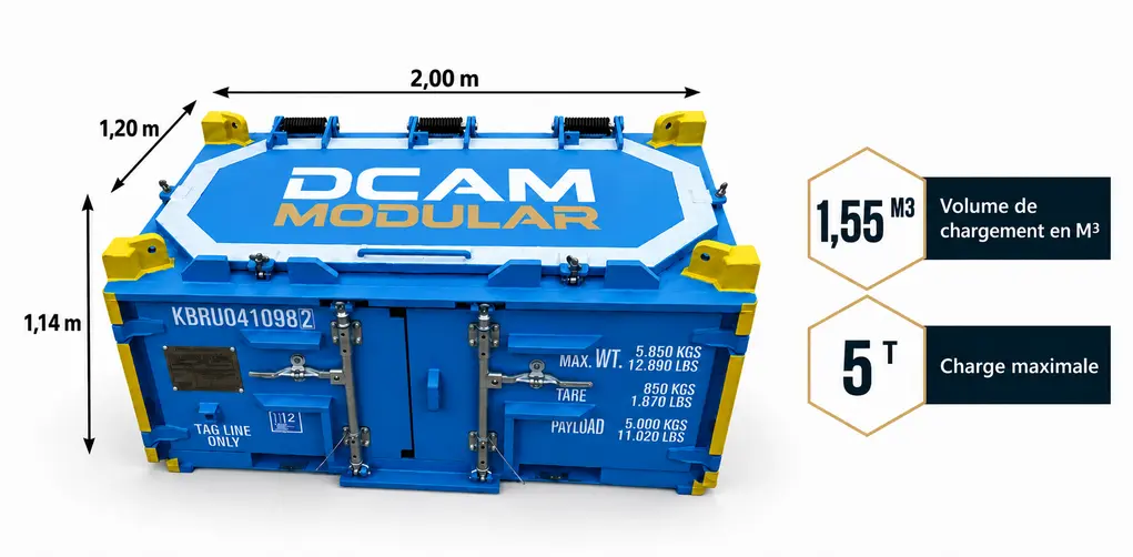 Dimensions du conteneur maritime Toolbox offshore